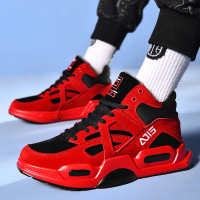 述雅本命年大红鞋2021年春夏季新款网面透气过年牛年新鞋子男红色潮鞋