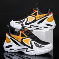 述雅运动鞋男春季休闲皮面防水波鞋初中学生鞋子男适合下雨天穿的潮鞋