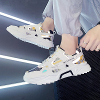 述雅男鞋2021新款春季夜光老爹鞋男ins潮流百搭学生休闲运动跑步潮鞋
