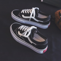 述雅男鞋新款黑色帆布鞋春季2021运动休闲鞋百搭板鞋学生轻便透气潮鞋