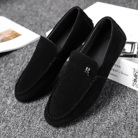 述雅春季男鞋2021新款韩版豆豆鞋男英伦百搭精神社会小伙休闲男士皮鞋