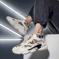 述雅老爹鞋男ins潮2021春季新款鞋子男青少年港风超火的高帮厚底潮鞋