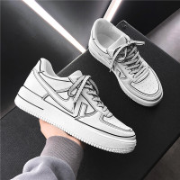 述雅鞋子男2021年春季新款低帮男鞋涂鸦手小白鞋ins百搭休闲潮鞋