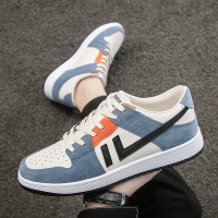 述雅如运男鞋休闲鞋皮面小白鞋时尚学生板鞋男春季新款韩版潮流低帮运动透气老爹潮鞋户外平底青年防滑慢跑鞋