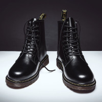 述雅 马丁靴男1460中帮情侣款男靴工装靴英伦风皮鞋潮流作战靴子秋季百搭短靴黑色皮靴休闲百搭鞋子男