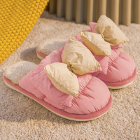 述雅槿岸云朵毛绒棉拖鞋女冬居家室内保暖防水软底卡通可爱情侣棉鞋男