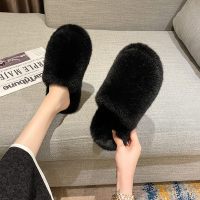 述雅槿岸毛毛拖鞋女外穿2021新款韩版ins潮鞋秋冬软毛家居棉拖鞋子春夏季