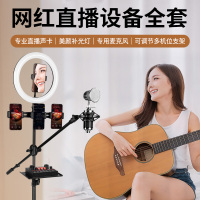 手机直播支架声卡麦克风美颜全套设备网红抖音主播手机麦克风k歌支架 单机位直播支架手机支架手机座