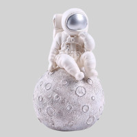 太空人手机支架宇航员苹果iPd支架桌面摆件平板座懒人支 太空人坐星球（银）12*12*19（摆件无支架功能）手机座