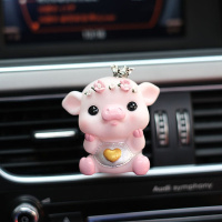 车载手机架汽车出风口手机支架创意可爱小猪车内手机导航支撑架女 大眼猪出风口手机座