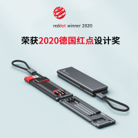 魔力盒数据线三合一手机快充一拖三充电器多头功能三线三用套装多用带 贵族白[三合一同时充/磁吸收纳/小巧便携/提速50