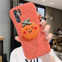 适用华为p30手机壳p40少女款20rs保时捷硅胶mte30防摔支架por [橙色橘子]Mate30pro手机座