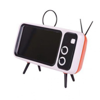 摔桌面家用懒人支架爱架固定网红复古床上防多功能手机。抖床头音 B27-复古橙（音箱款）手机支架手机座