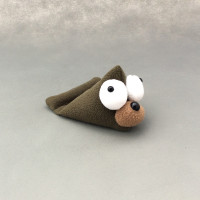 创意手机座可爱毛绒手机支架桌面床头懒人看电影通用型托架潮 墨绿色手机座