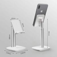 网夹升降平板电脑。的手机支架手机架可爱在桌上iP调节懒人桌面 可升降19-26cm(银白色)预定5天手机座