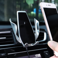 车载手机架Q5L/Q3/Q5/改装汽车出风口专用导航支架快充电内饰 18-19款全新Q5L专用[无线充电企鹅款手机座