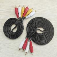 2对2双莲花头音频线公对公电视机音响DVD功放音频连接线3分3AV线