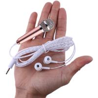 送海绵套[金属 练唱神器]全民K歌迷你小话筒麦克风耳机兼容通用