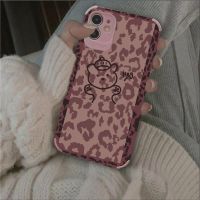 卡通豹纹小熊vivox27手机壳x21女款s7全包x50防摔y85/y93/y3/y5s