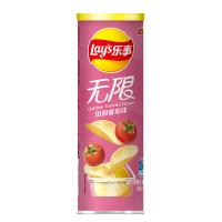 乐事(LAY'S) 无限薯片 田园番茄味104g罐装(休闲零食)