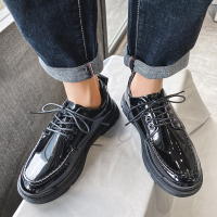 2021新款小皮鞋男韩版潮流帅气正装男鞋青少年英伦百搭黑色潮鞋子