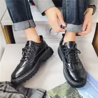 夏季皮鞋男英伦商务正装鞋子男学生韩版潮透气休闲黑色增高小皮鞋