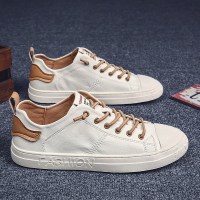 男潮流板鞋2021夏季新款男鞋学生透气运动休闲鞋子百搭韩版帆布鞋