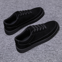 男鞋2021新款黑色休闲鞋男士鞋子上班工作鞋韩版百搭板鞋春季布鞋
