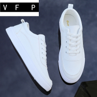 学院风四季网红男鞋子百搭小白鞋西裤纯白色皮面休闲学生板鞋透气