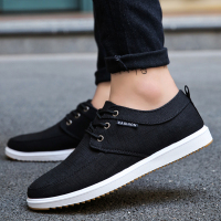 2021新款春季男鞋黑色帆布鞋男低帮板鞋透气潮鞋子男士运动休闲鞋