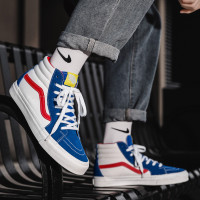 鞋子男潮鞋高帮鞋韩版帆布鞋男潮流百搭休闲滑板鞋网红高邦情侣鞋