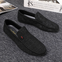 豆豆鞋男春季男鞋韩版潮流百搭老北京布鞋潮鞋中国风帆布鞋休闲鞋