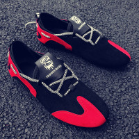 男鞋秋春季豆豆鞋男韩版潮流百搭休闲布鞋一脚蹬懒人潮鞋帆布板鞋