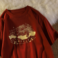 古着vintage纯棉短袖t恤女宽松韩版ins潮原宿风日系可盐可甜上衣