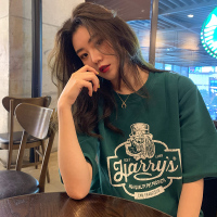 夏季2020年新款宽松韩版原宿风短袖t恤女ins潮半袖怪味上衣服体桖