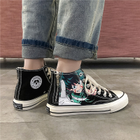 2021夏季新款帆布鞋男透气百搭韩版潮流学生休闲高帮板鞋子男潮鞋