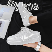 2021夏季新款网红半拖懒人鞋韩版百搭一脚蹬学生无后跟夜光休闲鞋