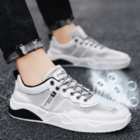 男鞋2021夏季新款透气网面运动板鞋男士休闲小白鞋百搭潮流跑步鞋