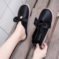 大码女鞋41一43肥胖脚宽妹妹孕妇平底休闲豆豆鞋42软底单鞋40