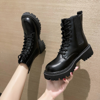 厚底大头马丁靴女春秋单靴2021休闲复古加绒加厚网红ins潮靴子女