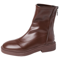 马丁短靴女2021年春秋冬新款加绒靴子切尔西中筒英伦风复古瘦瘦靴