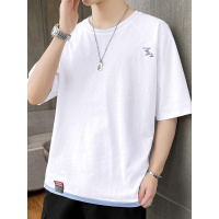 T恤男短袖半袖ins潮牌冰丝韩版百搭潮流百搭夏季男生宽松冰感衣服夏天穿的