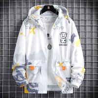 防晒衣男夏季超薄款透气冰丝防晒服宽松大码外卖皮肤风衣夹克外套夏天穿的