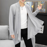 中长款防晒衣男士夏季薄款披风超薄透气休闲风衣百搭外套空调衣服夏天穿的