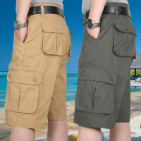 工装短裤男五分裤直筒宽松爸爸男士休闲裤多口袋裤子夏中裤七分裤夏天穿的
