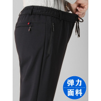 爸爸裤子夏季薄款中老年人男裤春秋长裤松紧腰中年男士运动休闲裤夏天穿的
