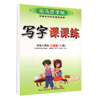 司马彦字帖写字课课练二年级上册 部编人教版 小学生语文字词句同步训练笔画偏旁部首结构练习册楷行书笔画笔顺临摹练字帖每日一