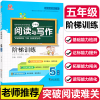 2020新小学五年级阅读理解训练题语文专项训练书人教版部编版课外阅读练习题强化训练新阶梯5下册上册同步练习册每日一练学习