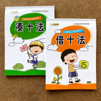 全套2本凑十法借十法书籍10/20以内加减法教材幼小衔接一年级小学生1年级凑十法借十法幼儿园破十法学前大班升一年级数学专