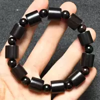 木手串文玩天然乌木紫光檀男女情侣饰品手链念珠佛珠 黑色